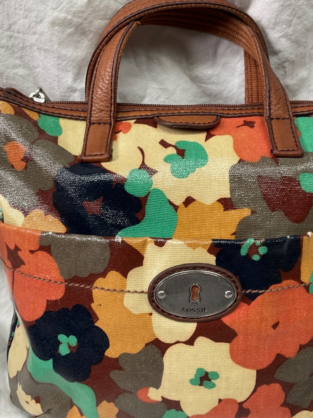 Fossil Key-Per Floral Coated Canvas Crossbodty - Picture 3 of 9